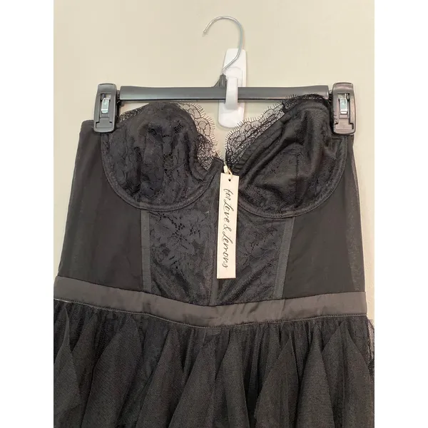 NWT For Love & Lemons x REVOLVE Bustier Gown Black Size M - Image 3