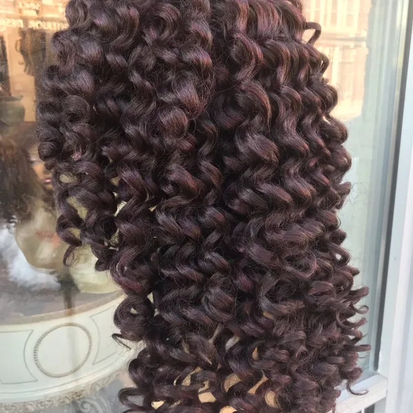 Jumbo curly lace wig 99j wine thick Ethnic 2019 - Image 4