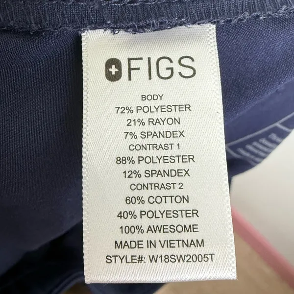 Figs Size Large Tall Zamora Jogger Scrub Pants W18SW2005T Navy PO 1667 - Image 6