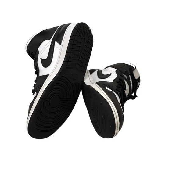 Nike Air Jordan 1 Mid 'Panda' Black White Sneakers Size Women's 8.5 - Image 3