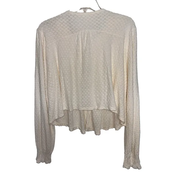 Vintage 1940s Munsingwear Cream Chenille Bed Jacket M/L Boudoir Cardigan - Image 2