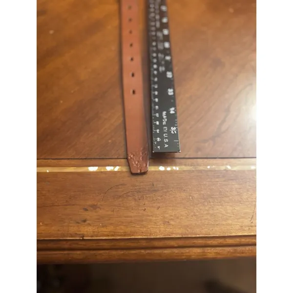 J Crew Brown Leather Belt No Size - Image 5