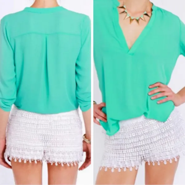 LULU’S Sassy White Lace Shorts 10” - Image 9