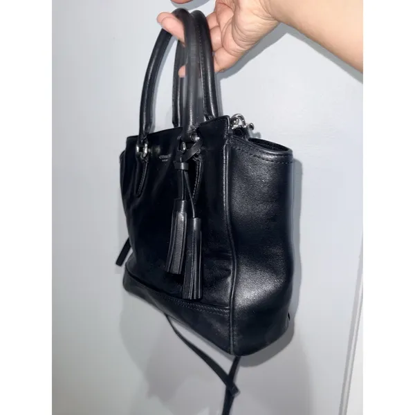 COACH Legacy Leather Mini Tanner Black Crossbody Tote Bag 48894 1‎ - Image 2