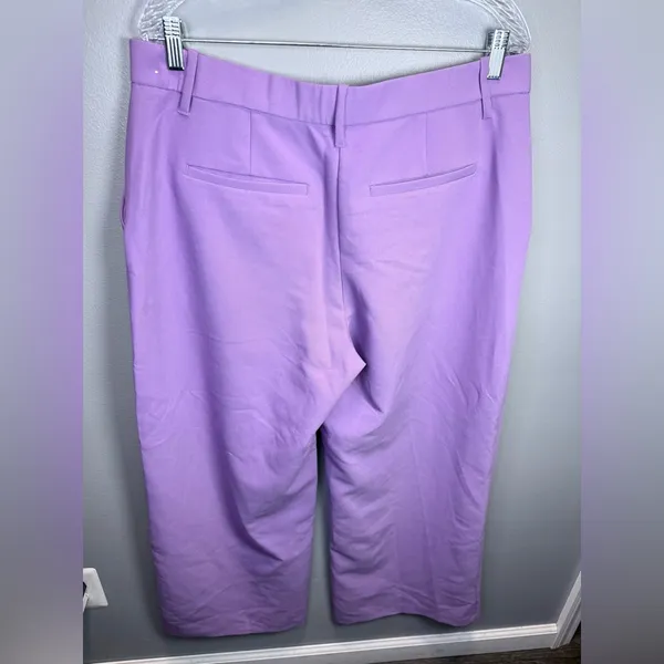 Abercrombie‎ & Fitch Sloane Purple Tailored Ultra-Wide Leg Pants Size Large - Image 2