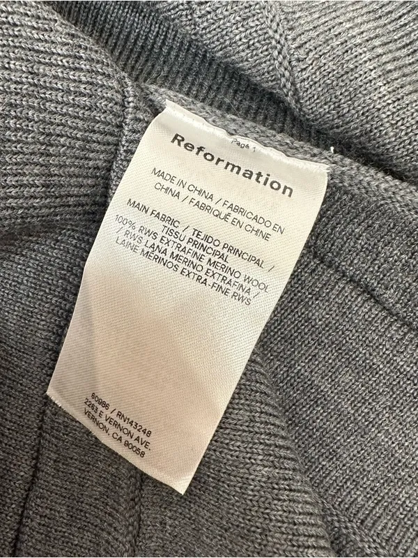 Reformation Mina Regenerative Merino Wool Pleated Mini Skirt - Image 10