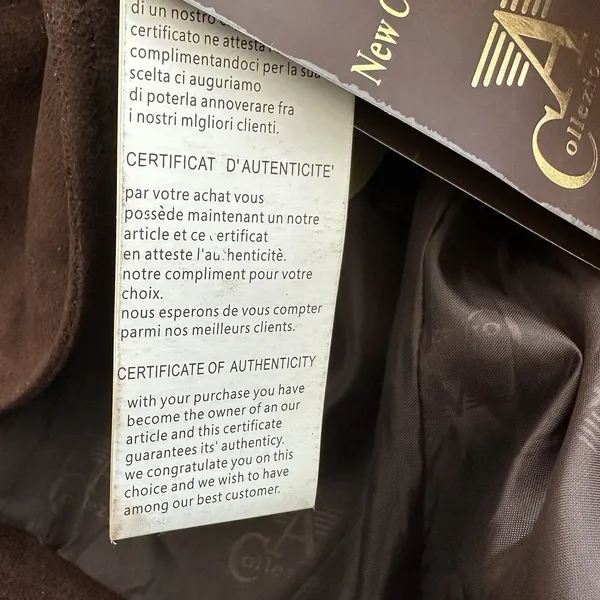 Armani Collezioni NWT Suede Jacket Sz M Suede chocolate brown leather - Image 12