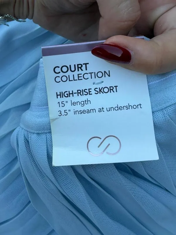 NWT Calia court collection light blue pleated mini skirt sz M #preppy #tennis - Image 6