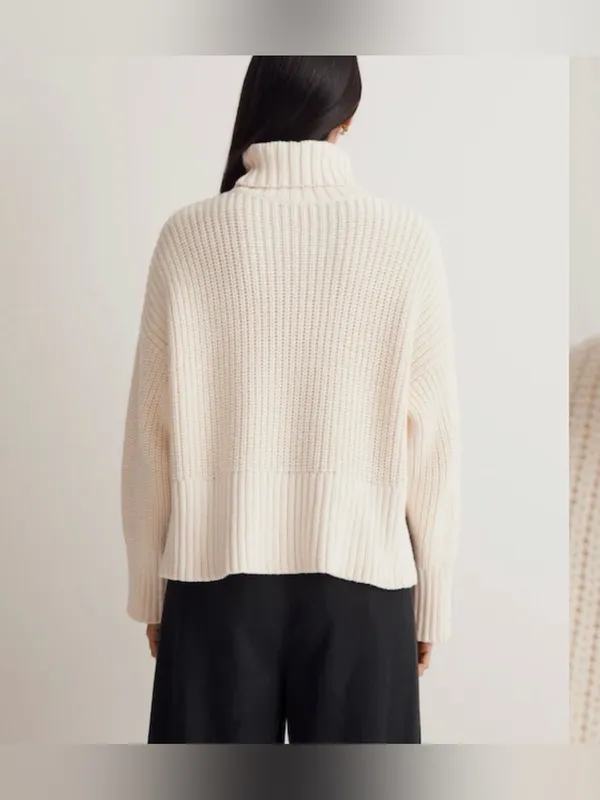 Madewell Turtleneck Sweater Knit - Cream, Medium - Image 2