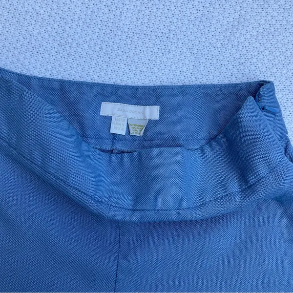 Zara High-Rise Wide-Leg Pants in Deep Blue - Image 4