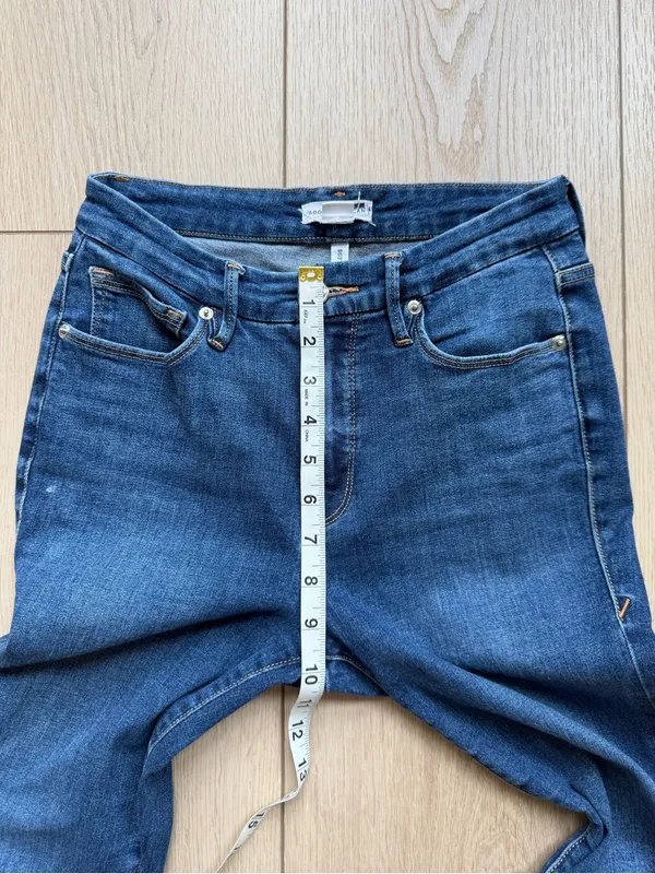 Good American Good Legs Chewed Hem Skinny Jeans Size 4/27 Style GLCH367T - Image 11