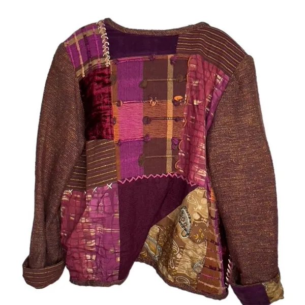 Vintage Patchwork‎ Jacket Size L - Image 4