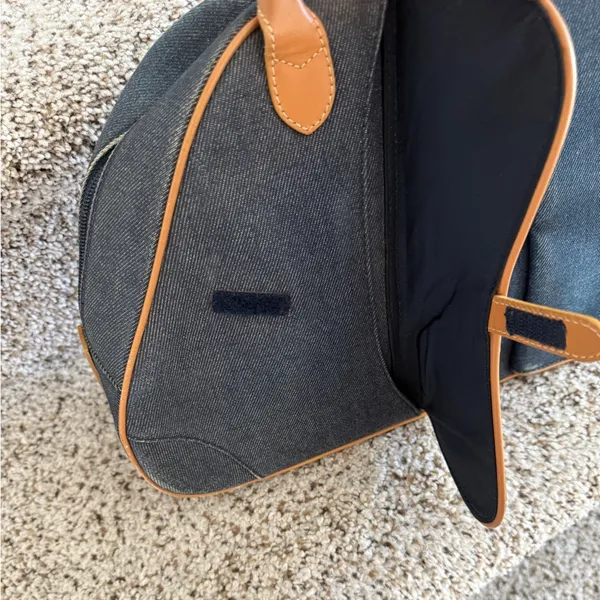Christian Dior Vintage Denim Saddle Bowler Bag, dark wash, large size - Image 8