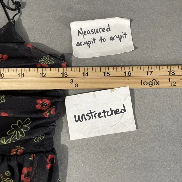 Urban Outfitters Mini Dress Juniors Size Small Black Floral Mesh Y2K Whimsigoth - Image 12