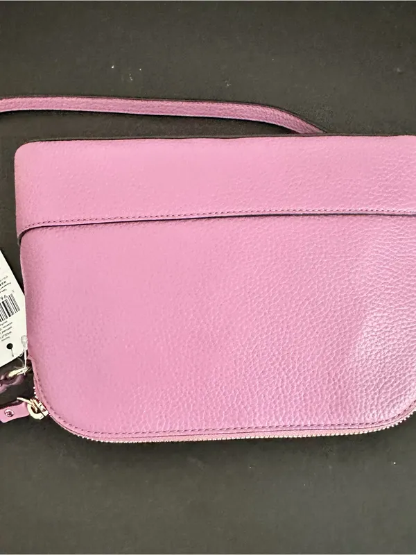 Kate Spade Hanna Pebbled Leather Lavender Pink Crossbody Bag NEW - Image 4