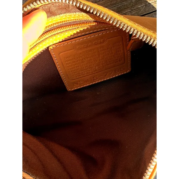 Coach Tan Leather Demi Baguette Shoulder Bag Vintage Y2K 7785 - Image 4