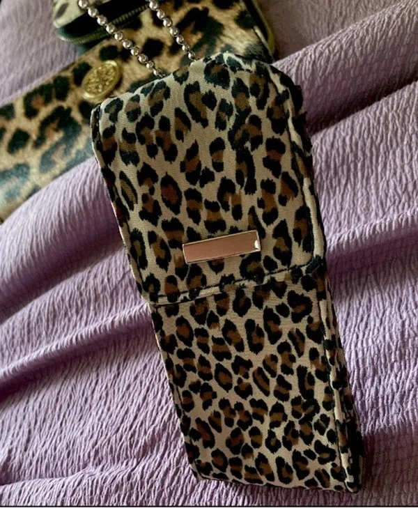 Leopard Print Bag/Case Tan - Image 11
