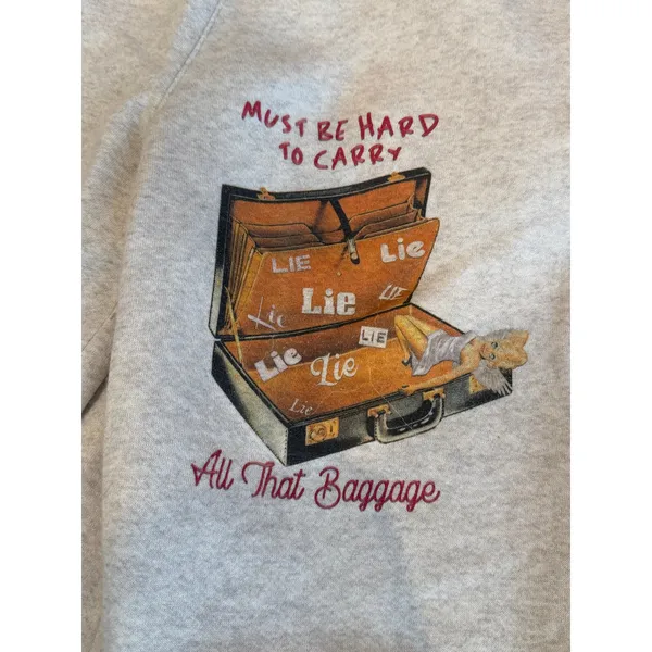 Boys Lie All That Baggage Terry Natural Sweatpants size Small - Image 5
