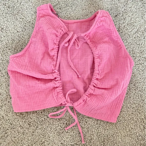 Zara pink crop top Size M - Image 3