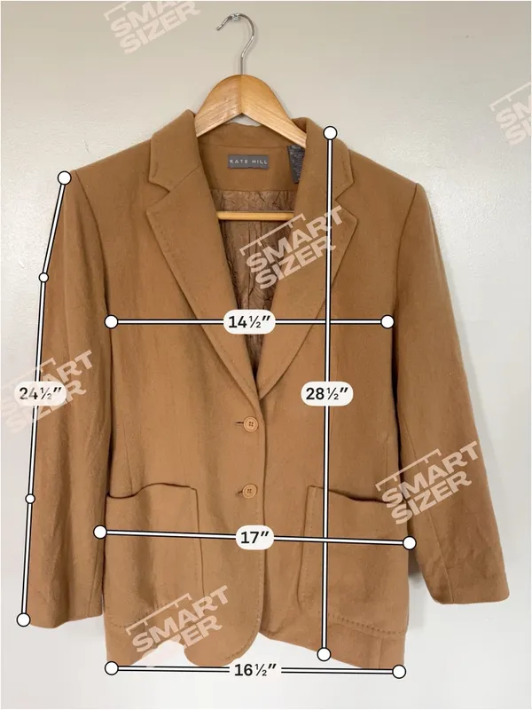 Kate Hill Petite wool Cashmere blend camel brown blazer jacket - Image 3