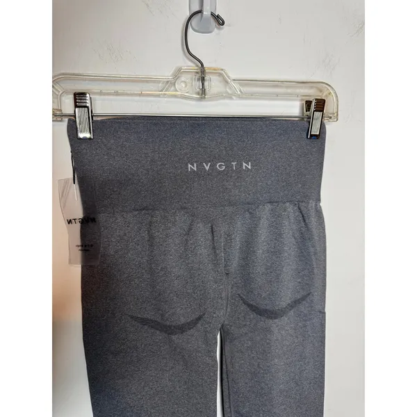 NVGTN Grey Seamless High Waist Contour Leggings Size S Gym Workout Yoga Pants - Image 8