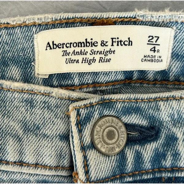 Abercrombie & Fitch Distressed Straight Leg Jeans Sz 27 - Image 8