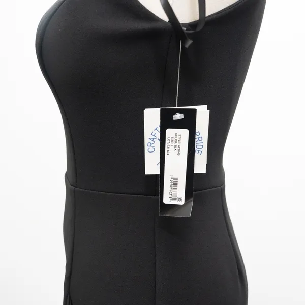 Betsy & Adam. Arielle Scuba‎ Crepe Ruffle Slit Gown. - Image 12