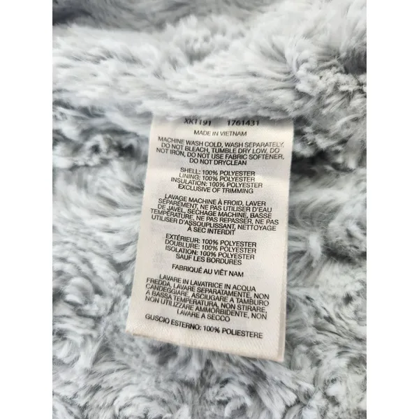 Columbia Copper‎ Crest Jacket SMALL quilted Soft Faux Fur Lined Hooded Navy Blue - Image 14