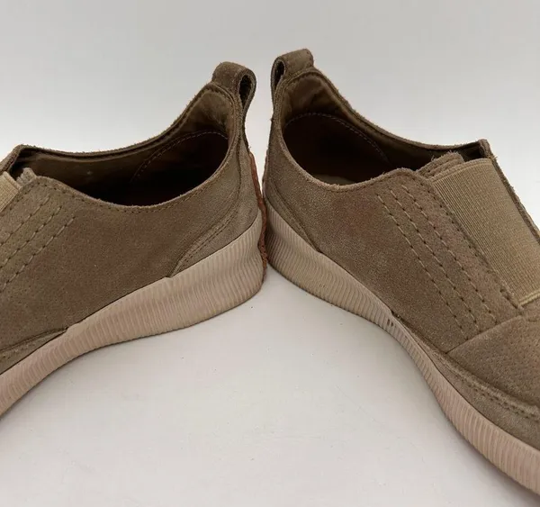 Sorel Sage Green Leather Out N About Slip On Sneakers Size 7.5 - Image 4
