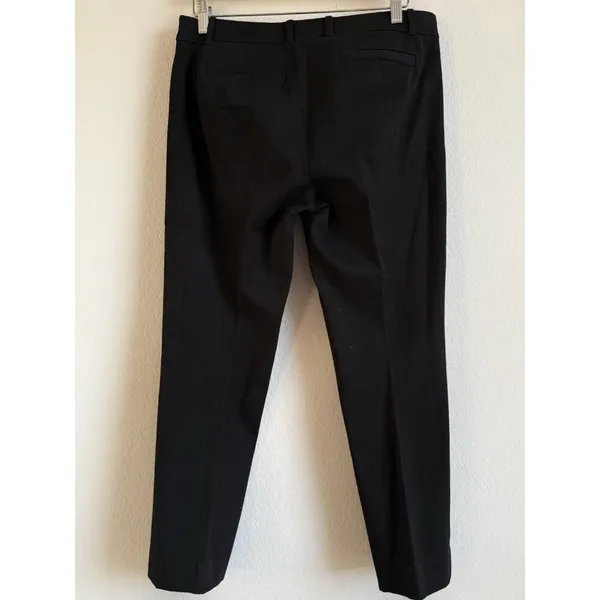 J.Crew Women’s‎ Black Stretch Mid-Rise Straight Leg Trouser Pants Size 10R - Image 2