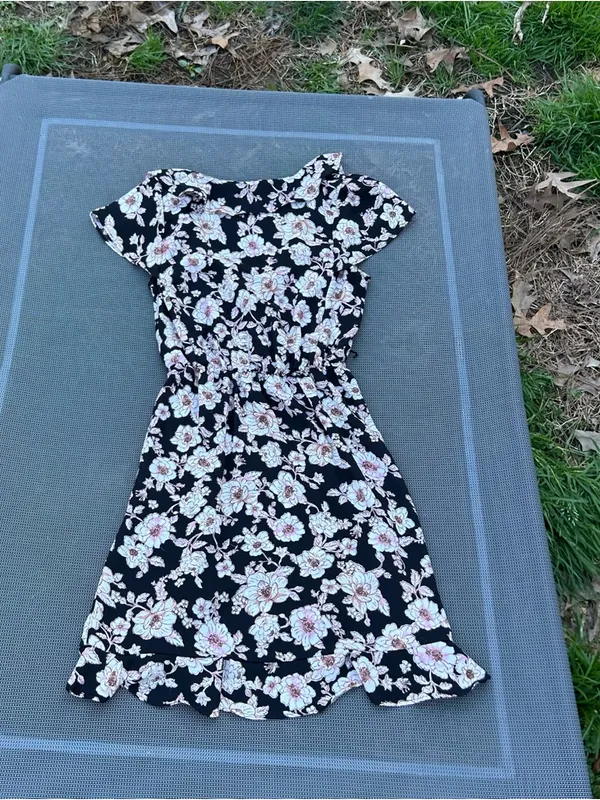 Black & pink floral dress gypsies &‎ moondust size medium spring summer whimsy - Image 7