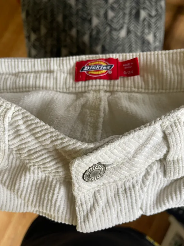 Dickies White Corduroy Cargos - Image 3