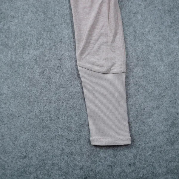 Alo XS Yoga Alosoft Goddess Leggings High Waist Heathered Beige Tan Ribbed - Image 4