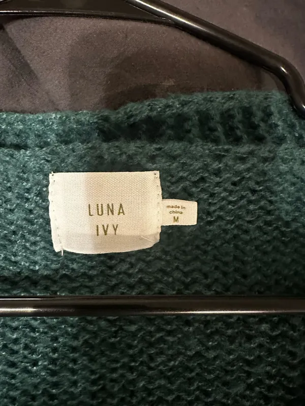 Croissant cardigan Green Size M - Image 2