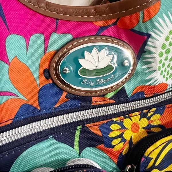 Lily Bloom Floral Print Canvas Bag Purse - Image 9