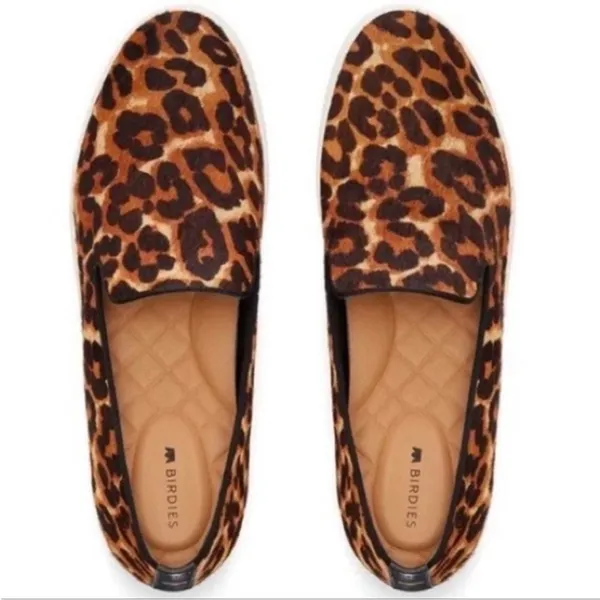 Birdies The Swift Leopard Print‎ Calf Hair Leather Slip On Sneakers Size 8 - Image 8