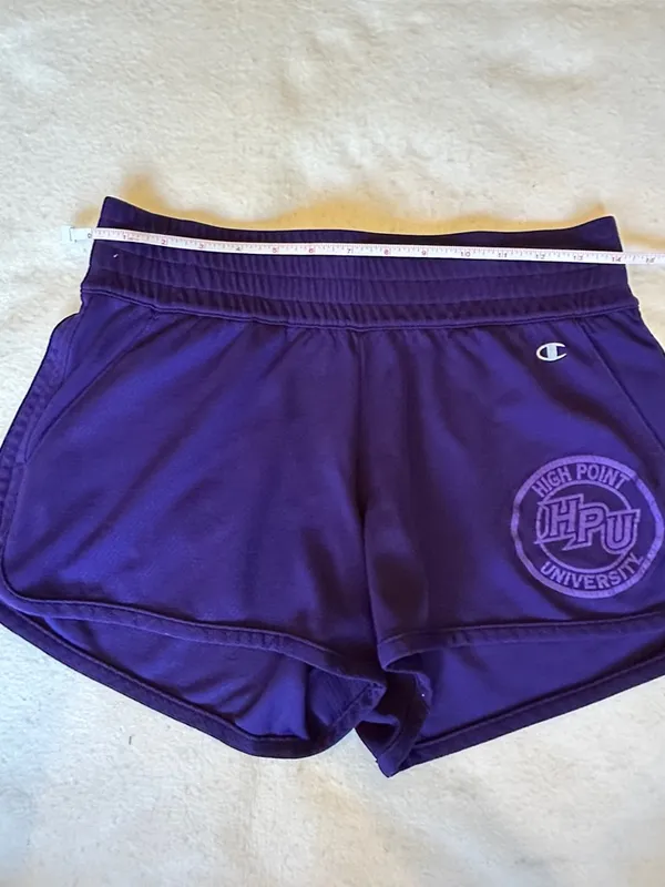 High Point University Gray Tee + Black Adidas Tee + Purple HPU Shorts Set Sz M - Image 8