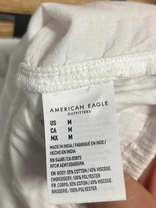 American eagle white lace crop tank size medium - Image 4