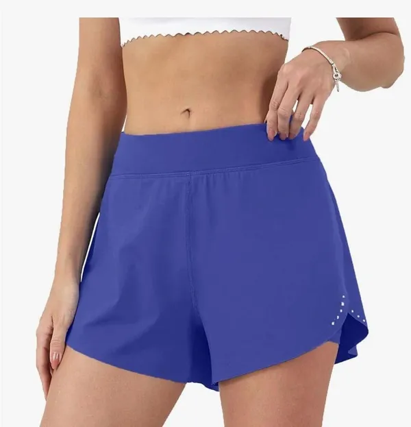 Women's Purple Athletic Shorts - Image 3