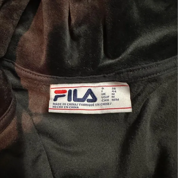 Fila Black Velour Women's Hoodie - Image 11