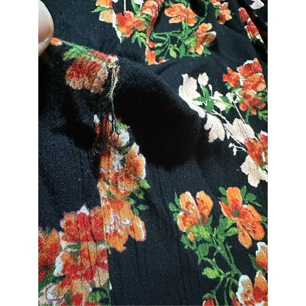 Umgee black‎ red floral tunic bell sleeves cottagecore sz XL - Image 8