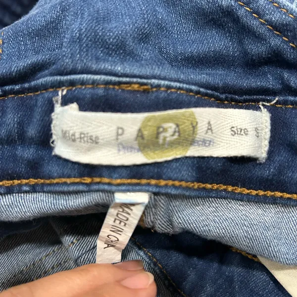 Papaya Denim Distressed Overalls‎ small blue - Image 5