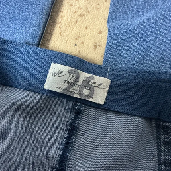 Free People We The Free Penny Flare Jeans Womens 26 Blue High Rise Pull On Seam - Image 2