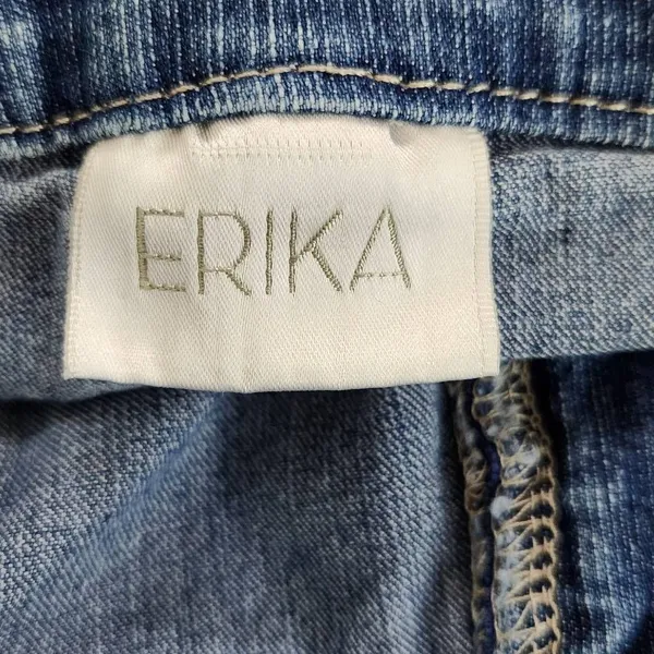 Erika Vintage Cropped Wide Leg Capri Jeans Size 12 Vintage Mom Jeans - Image 5