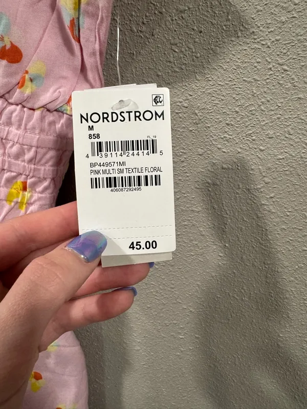 NWT BP Nordstrom Pink Floral Sundress with Multi-Color Blooms - Image 4