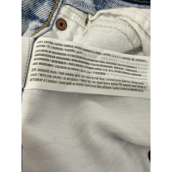 Abercrombie & Fitch Ultra High Rise Crop Wide Leg Jeans Women’s 0R/25 Frayed Hem - Image 14