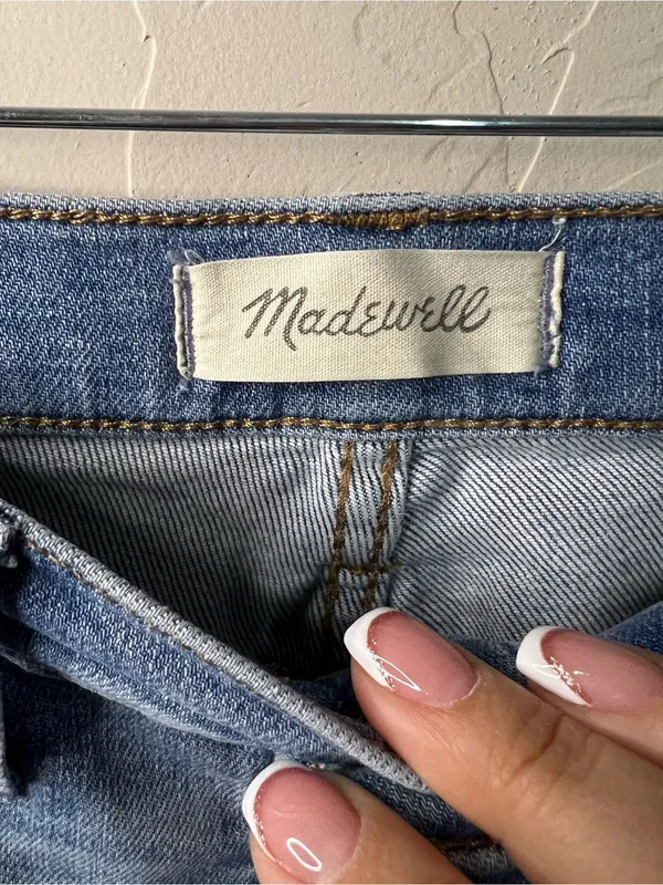 Madewell Stovepipe High Rise Straight Leg Jeans Euclid Wash Light Denim - Image 7