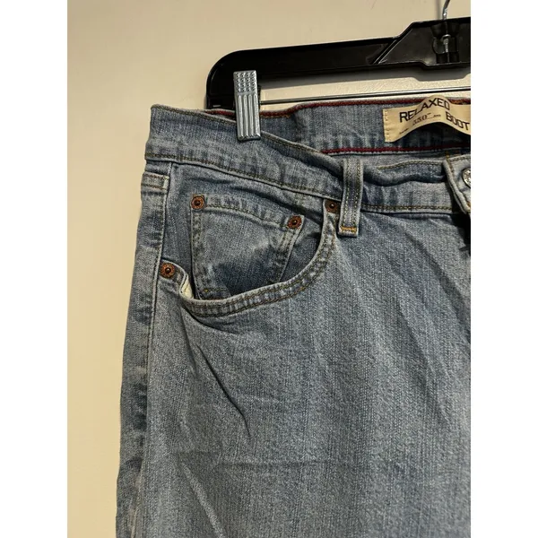 VTG Y2k Levi's 550 Jeans Women 18M Light Wash Relaxed Bootcut Grunge Streetwear - Image 7