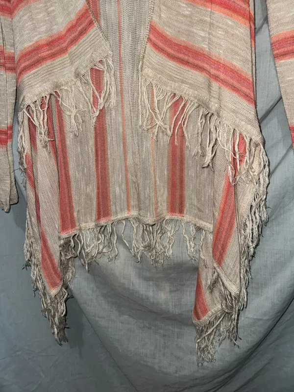 Fringe Open-Front Cardigan - Image 2