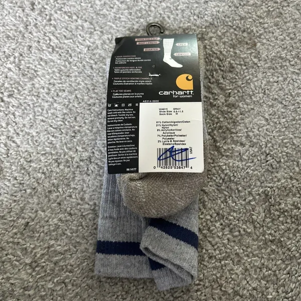 Carhartt All Season Women's Crew Socks Reinforced For Steel Toe‎ M - Image 4